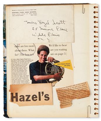 (MUSIC--JAZZ.) SCOTT, HAZEL. Three large personal scrapbooks.